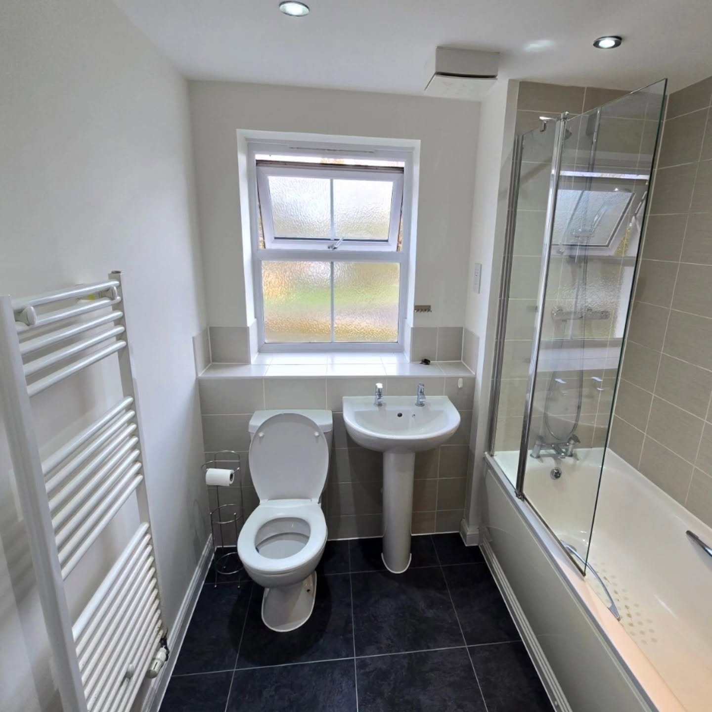 Family bathroom before a practical upgrade
